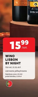 Wino czerwone półwytrawne Lisbon By Night promocja w Stokrotka