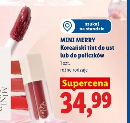 Koreański tint do policzków MINI MERRY promocja w Lidl