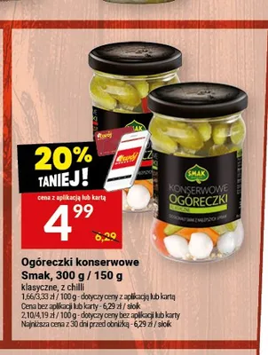 Ogóreczki konserwowe klasyczne Smak promocja w Twój Market