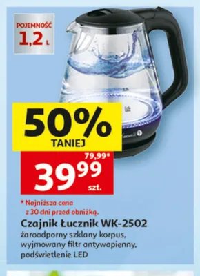 Czajnik Łucznik WK-2502 1,2l promocja w Auchan