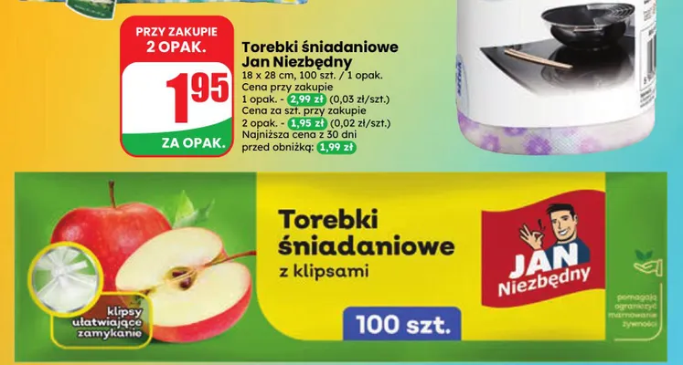 Torebki śniadaniowe Jan Niezbędny promocja w Dino