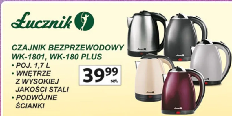 Czajnik bezprzewodowy WK-1801, WK-180 PLUS promocja w Auchan