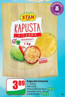 Kapusta kiszona promocja w Dino