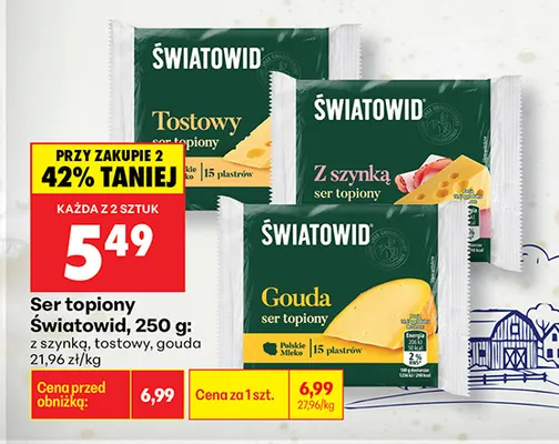 Ser topiony tostowy Światowid promocja w Biedronka