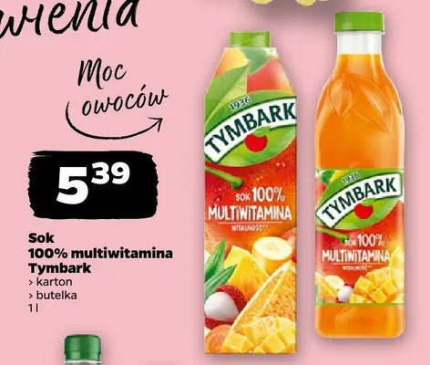 Sok 100% multiwitamina Tymbark promocja w Netto