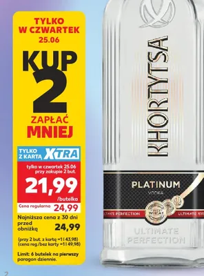 Wódka Khortytsa Platinum promocja w Kaufland
