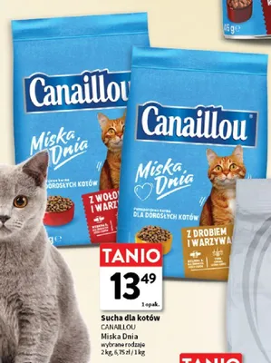 Sucha karma dla kotów Canaillou Miska Dnia z wołowiną i warzywami promocja w Intermarche