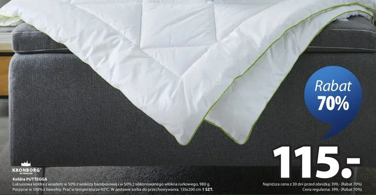 Kołdra PUTTEGGA promocja w Jysk