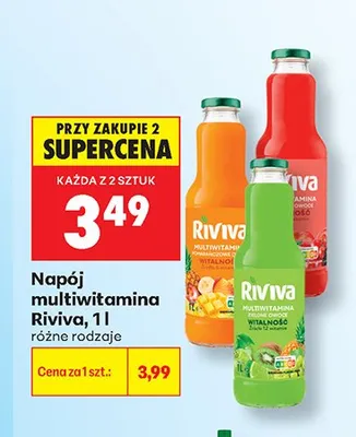 Napój multiwitamina Riviva czerwone owoce promocja w Biedronka