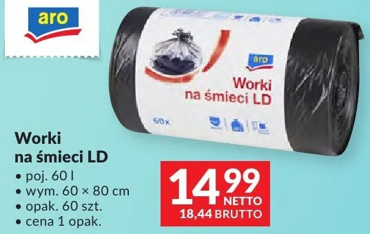 Worki na śmieci LD ARO promocja w Makro