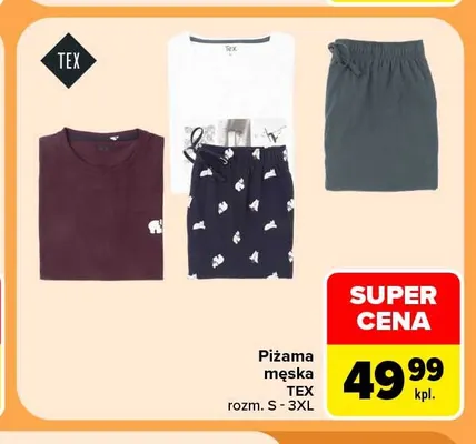 Piżama męska TEX promocja w Carrefour