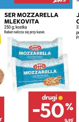Ser mozzarella Mlekovita promocja w Stokrotka