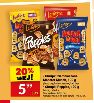 Chrupki Peppies żeberka promocja w Twój Market