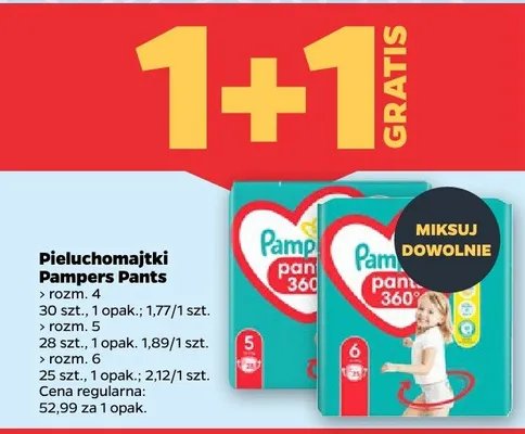 Pieluchomajtki Pants rozmiar 4 promocja w Netto