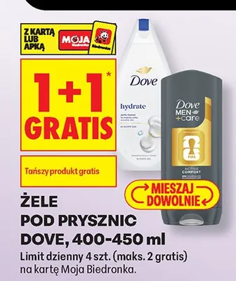 Żel pod prysznic Dove Men+Care Active Comfort promocja w Biedronka