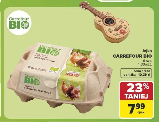 Jajka Carrefour Bio promocja w Carrefour