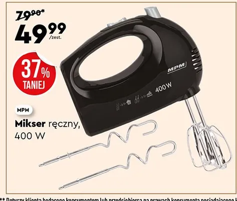 Mikser ręczny 400W promocja w Biedronka Home