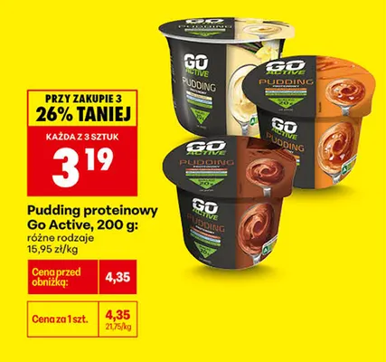 Pudding proteinowy Go Active promocja w Biedronka