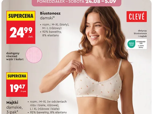 Biustonosz damski Clevé promocja w Biedronka
