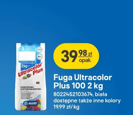 Fuga Ultracolor Plus 100 biała Mapei promocja w Castorama