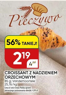 Croissant z nadzieniem orzechowym promocja w Chata Polska