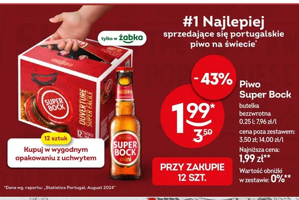 Piwo Super Bock mini promocja w Żabka