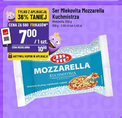 Ser Mlekovita Mozzarella Kuchmistrza promocja w POLOmarket