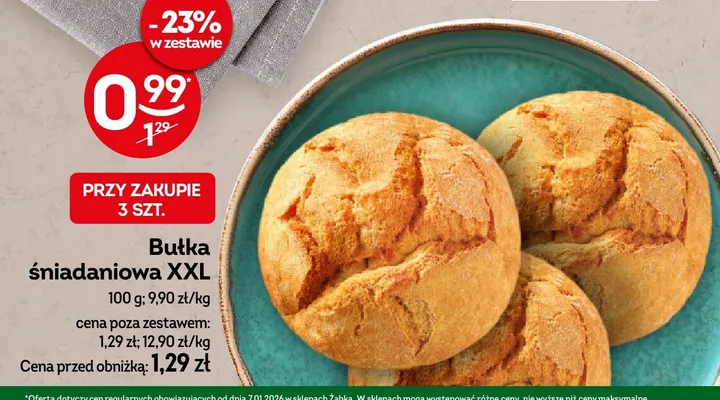 Bułka śniadaniowa XXL promocja w Żabka