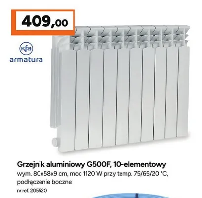 Grzejnik aluminiowy G500F Kfa Armatura promocja w Bricoman