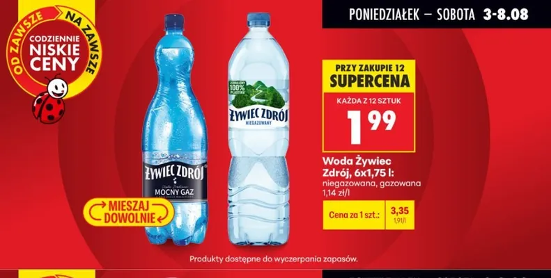 Woda Żywiec Zdrój mocny gaz 6-pak promocja w Biedronka