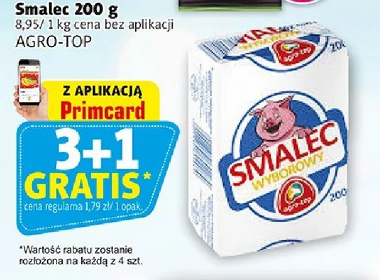 Smalec 200 g AGRO-TOP promocja w Prim Market
