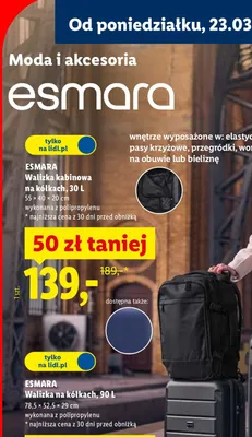 Walizka kabinowa na kółkach 30L promocja w Lidl