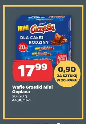 Wafle Grześki Mini 20-pak promocja w Netto