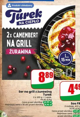 Ser na grill z żurawiną Turek 2-pak 100 g promocja w Dino