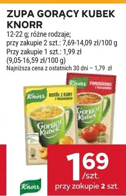 Zupa gorący kubek Knorr promocja w Stokrotka