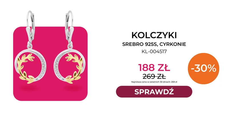 Kolczyki srebro 925S cyrkonie KL-004517 Briju promocja w Briju