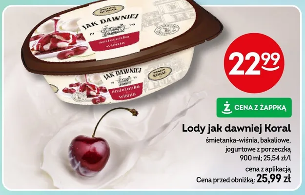 Lody jak dawniej Koral bakaliowe promocja w Żabka