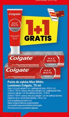 Pasta do zębów Max White Luminous Colgate promocja w Twój Market