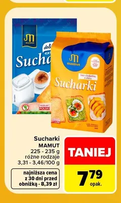 Sucharki delikatesowe extra Mamut promocja w Carrefour