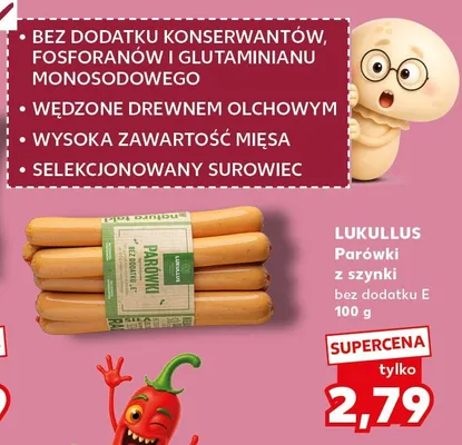 Parówki z szynki Lukullus bez dodatku E promocja w Kaufland
