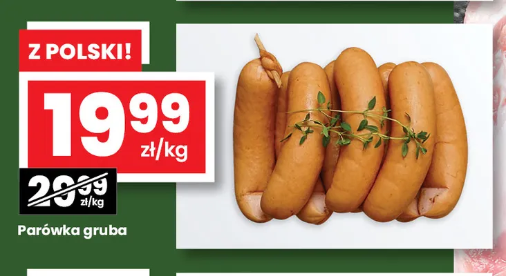 Parówka gruba promocja w emma MARKET