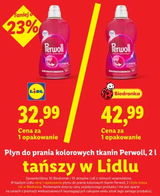 Płyn do prania kolorowych tkanin Perwoll promocja w Lidl