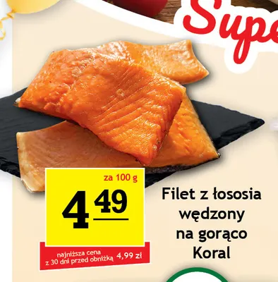 Filet z łososia wędzony na gorąco promocja w Gram Market