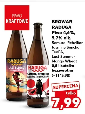 Piwo Browar Raduga Last Summer Mango Wheat promocja w Kaufland