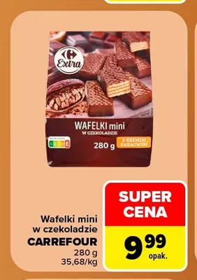 Wafelki mini w czekoladzie Carrefour promocja w Carrefour