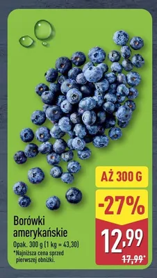Borówki amerykańskie Aldi promocja w Aldi