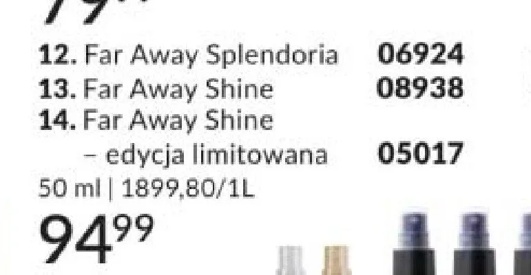 Woda perfumowana Far Away Splendoria promocja w AVON