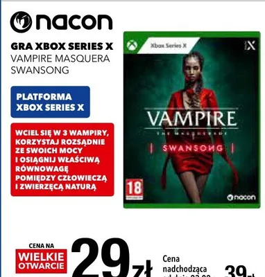 Gra Xbox Series X Vampire Masquerade Swansong promocja w RTV EURO AGD