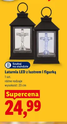 Latarnia LED z lustrem i figurką 23 cm promocja w Lidl