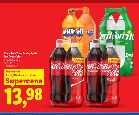 Napój gazowany Coca-Cola Zero 2-pak promocja w Lidl